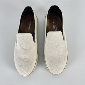 Patara Seeker Womens Slip On Casual Shoes Size 8 Cork Insole Canvas Upper Wheat